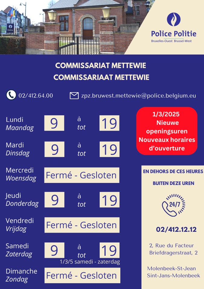 Commissariat Berchem Ste Agathe